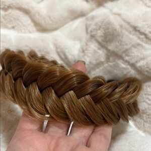 Elegant Brown Braided Headband